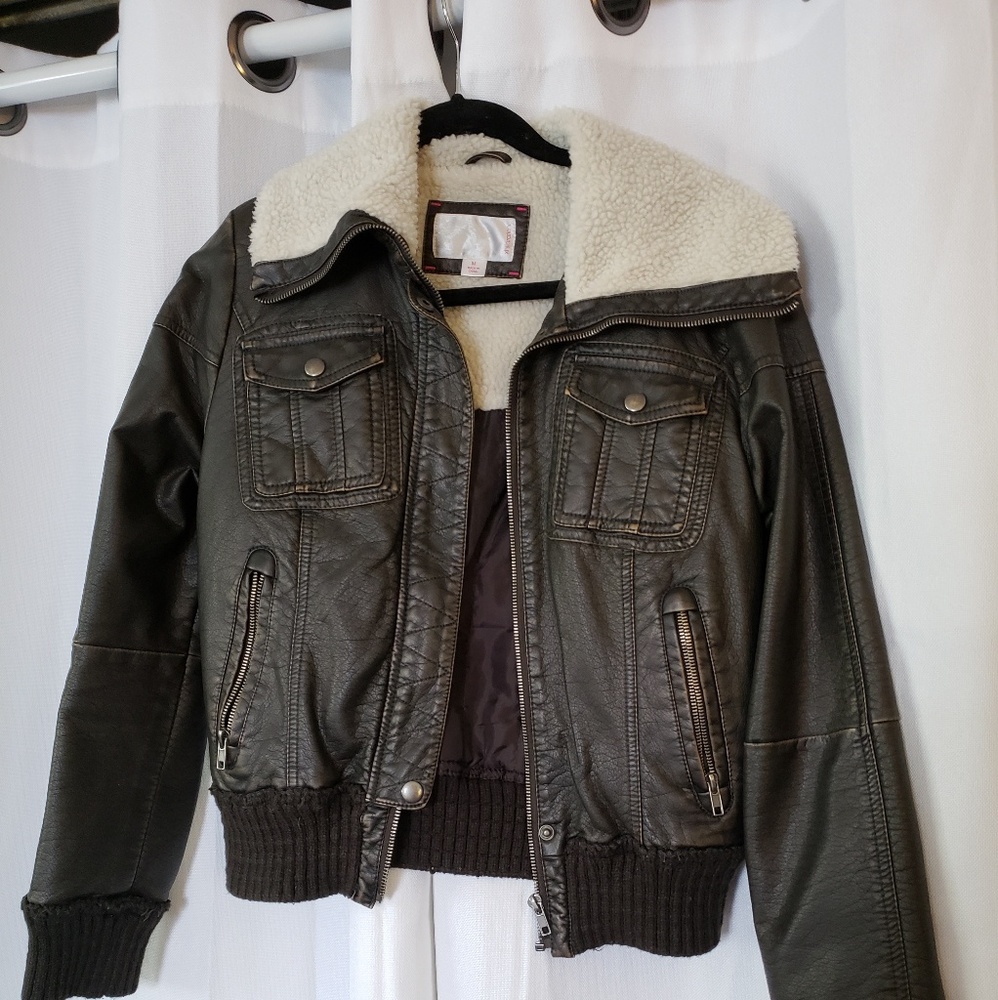 Faux leather jacket